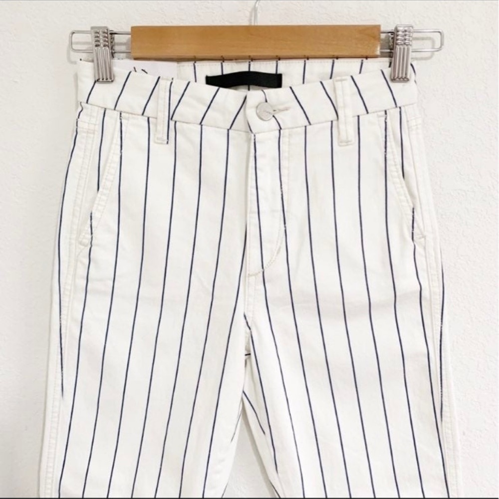 Joe's Jeans White with Blue Stripes
